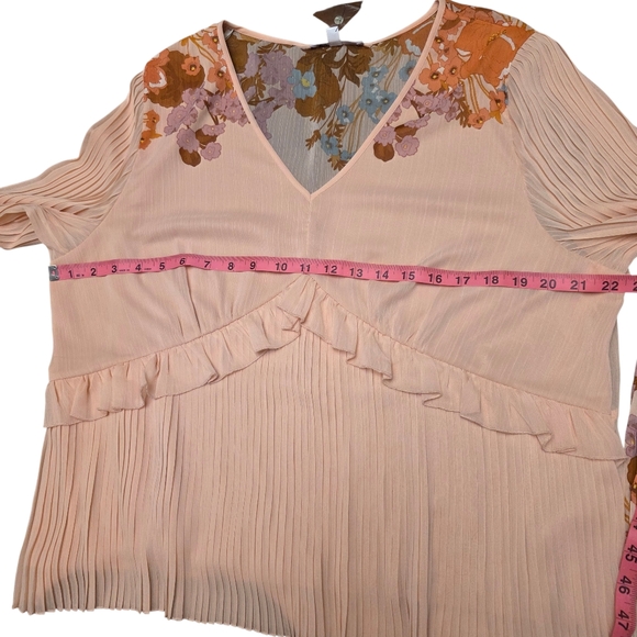 Daniel Rainn DR2 Elegant Pink Floral Women's Blouse Size XXL - Picture 10 of 15